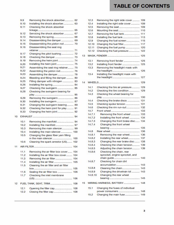 HUSQVARNA FE 250 2019 REPAIR WORKSHOP SERVICE MANUAL REPRINTED COMB BOUND