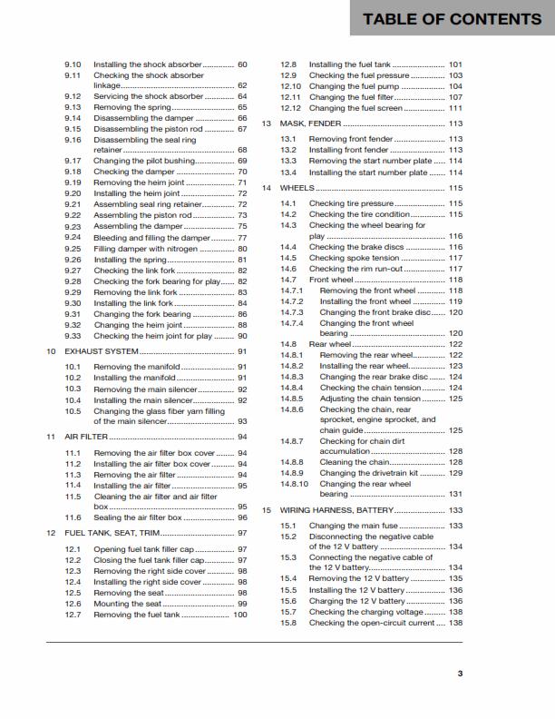 HUSQVARNA FC 250 2019 REPAIR WORKSHOP SERVICE MANUAL REPRINTED COMB BOUND