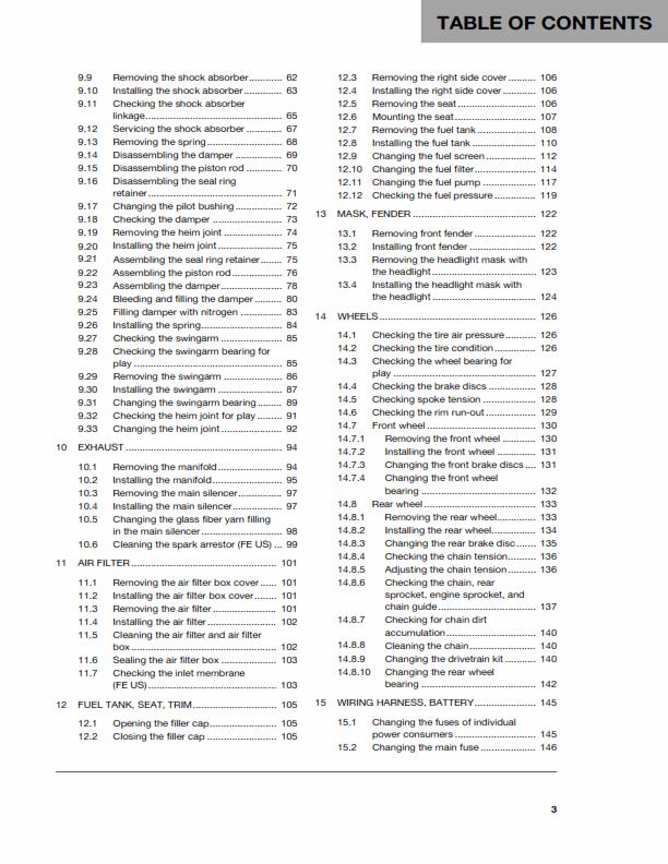 HUSQVARNA FE 450 FE 501 2018 REPAIR WORKSHOP SERVICE MANUAL REPRINTED COMB BOUND