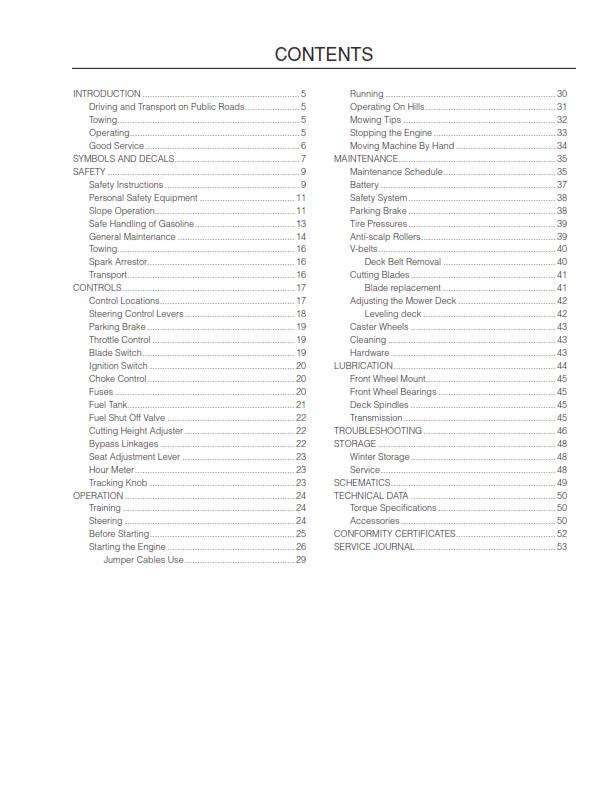 HUSQVARNA RIDE ON MOWER RZ5424 OPERATOR MANUAL REPRINTED COMB BOUND 2011 EDITION