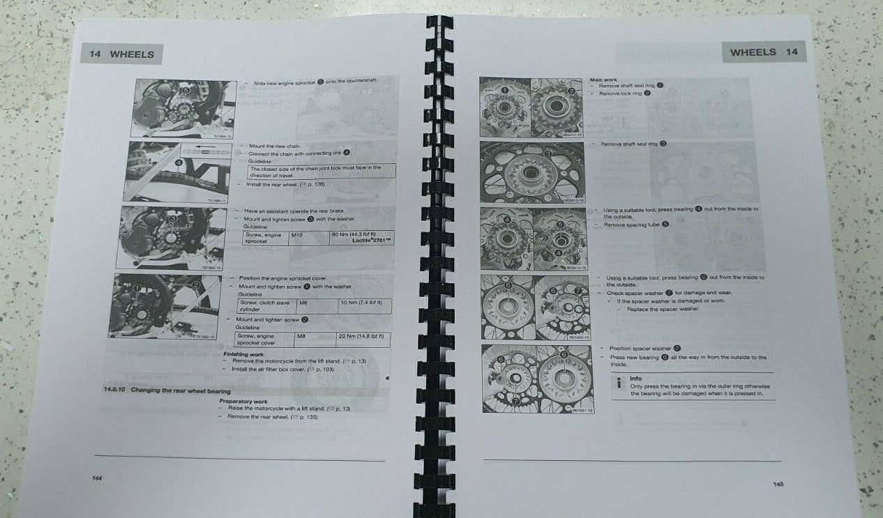 HUSQVARNA FE 350 2018 REPAIR WORKSHOP SERVICE MANUAL REPRINTED COMB BOUND