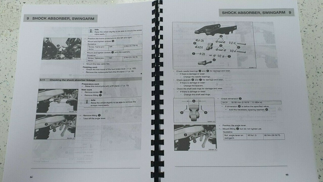 HUSQVARNA FE 350 2018 REPAIR WORKSHOP SERVICE MANUAL REPRINTED COMB BOUND