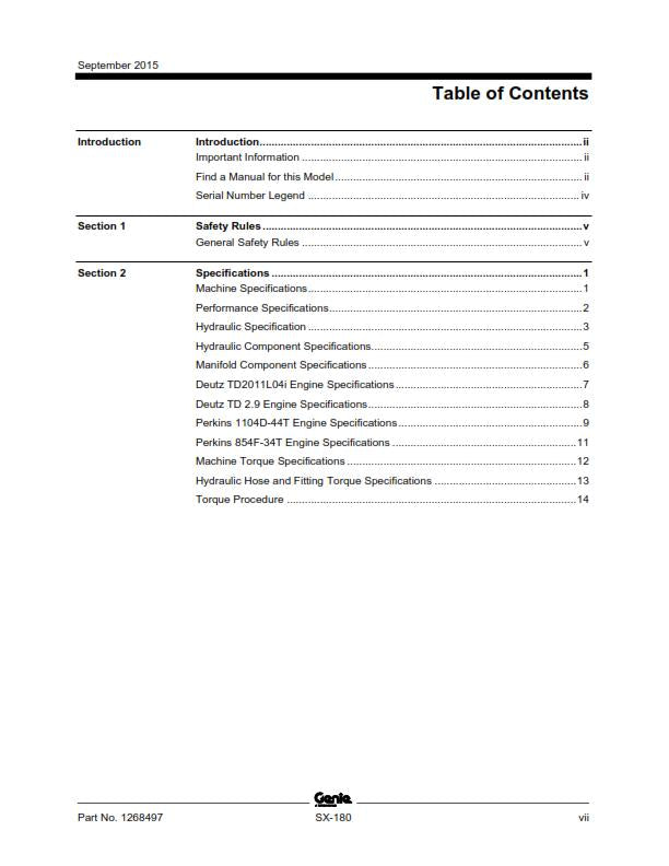 GENIE SX-80 SERVICE WORKSHOP REPAIR MANUAL REPRINTED 2015 EDITION