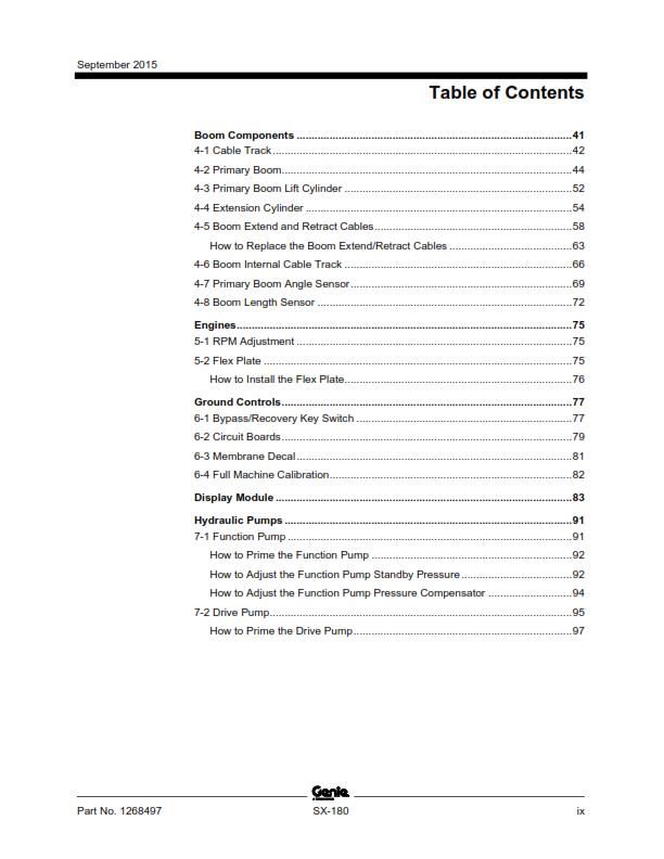 GENIE SX-80 SERVICE WORKSHOP REPAIR MANUAL REPRINTED 2015 EDITION