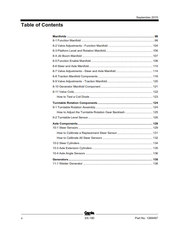 GENIE SX-80 SERVICE WORKSHOP REPAIR MANUAL REPRINTED 2015 EDITION