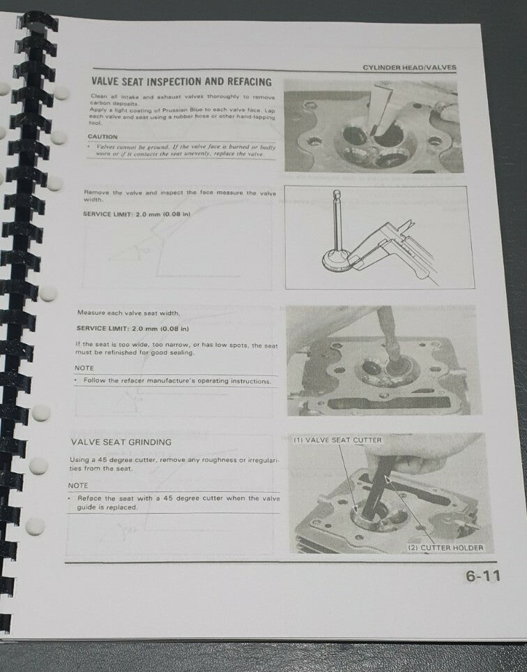 HONDA XR250R SERVICE WORKSHOP MANUAL 1986-1995 REPRINTED COMB BOUND