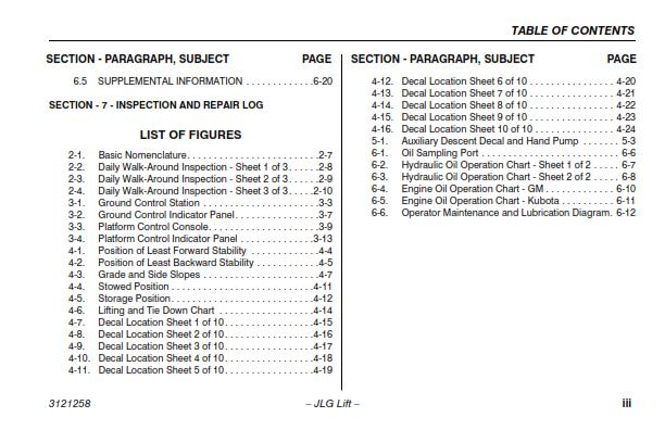JLG 340AJ OPERATION & SAFETY MANUAL REPRINTED MAY 2012 EDITION