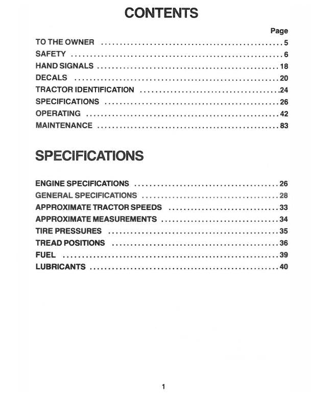 CASE 1190 TRACTOR OPERATOR MANUAL REPRINTED MAY 1983 REVISED EDITION