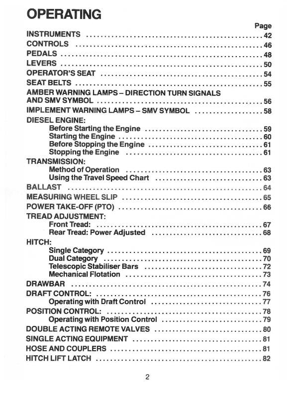 CASE 1190 TRACTOR OPERATOR MANUAL REPRINTED MAY 1983 REVISED EDITION