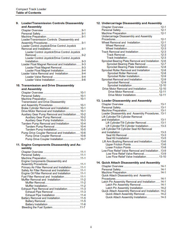 TEREX COMPACT TRACK LOADER PT-30 SERVICE WORKSHOP MANUAL 2010 EDITION REPRINTED