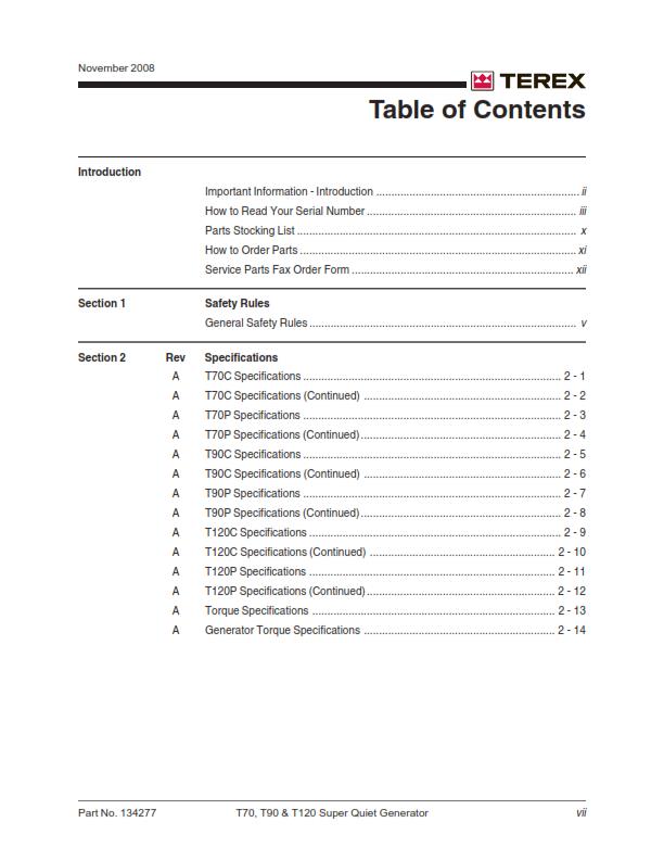 TEREX T70C T70P T90C T90P T120C T120P SERVICE WORKSHOP REPAIR MANUAL REPRINTED