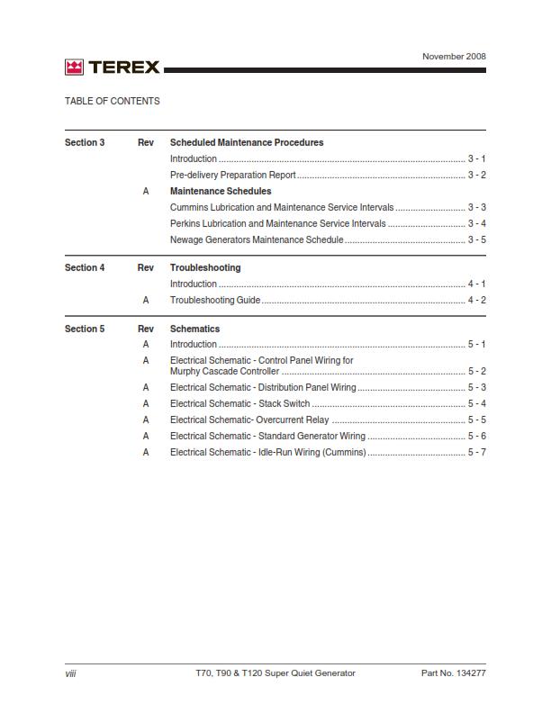 TEREX T70C T70P T90C T90P T120C T120P SERVICE WORKSHOP REPAIR MANUAL REPRINTED