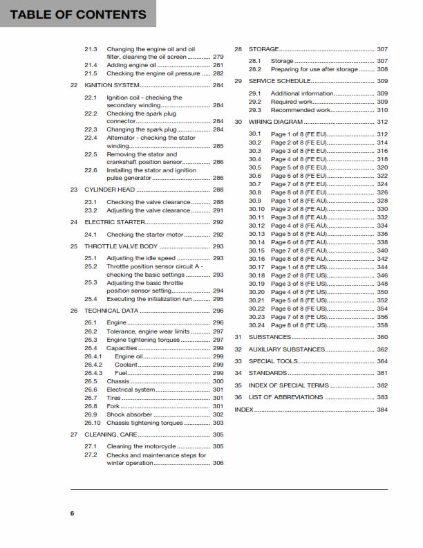 HUSQVARNA FE 350 2017 REPAIR WORKSHOP SERVICE MANUAL REPRINTED COMB BOUND