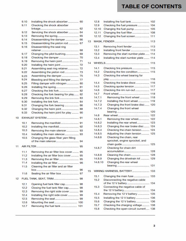 HUSQVARNA FC 250 2017 REPAIR WORKSHOP SERVICE MANUAL REPRINTED COMB BOUND