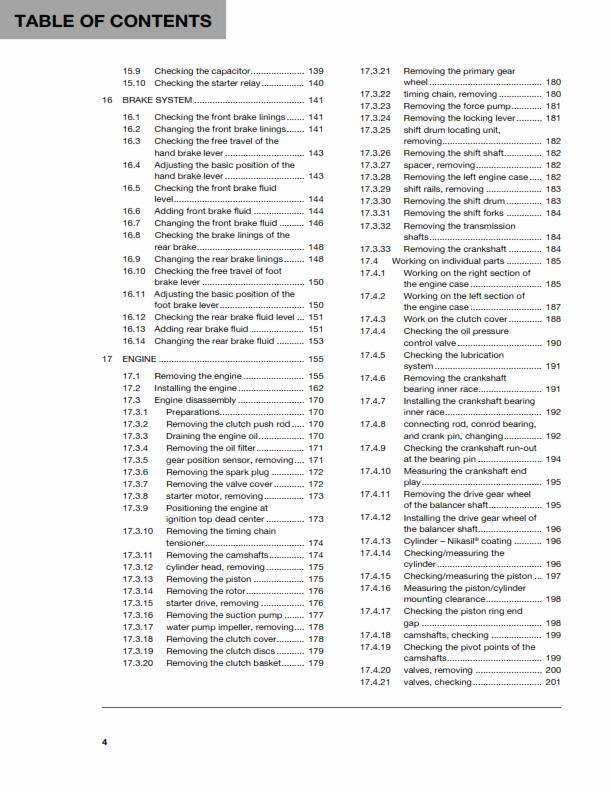 HUSQVARNA FC 250 2017 REPAIR WORKSHOP SERVICE MANUAL REPRINTED COMB BOUND