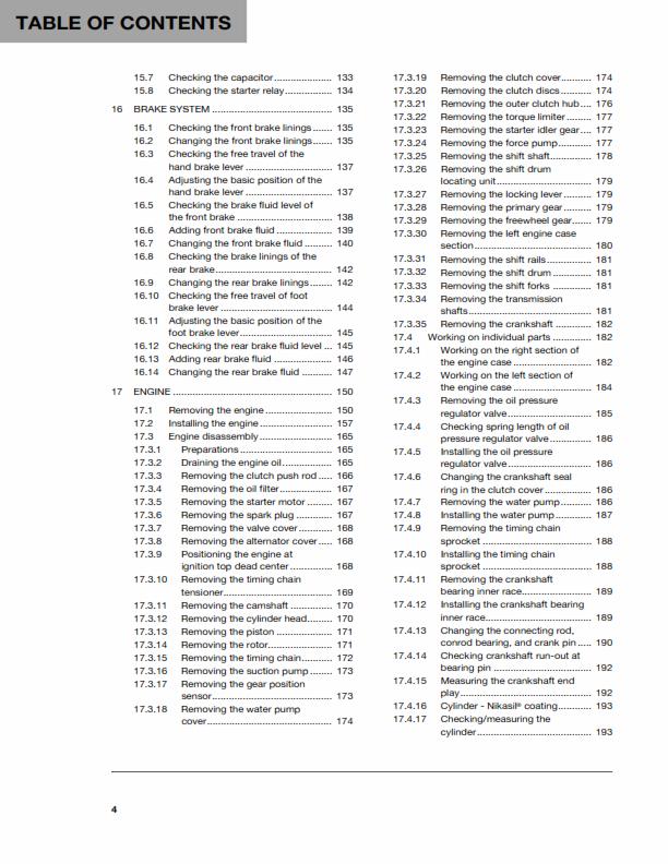 HUSQVARNA FC 450 2016 REPAIR WORKSHOP SERVICE MANUAL REPRINTED COMB BOUND