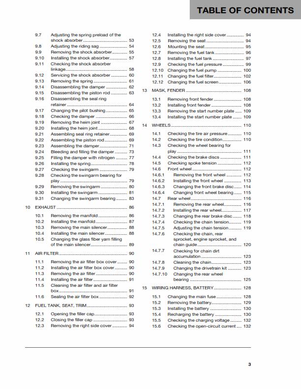 HUSQVARNA FC 250 2016 REPAIR WORKSHOP SERVICE MANUAL REPRINTED COMB BOUND