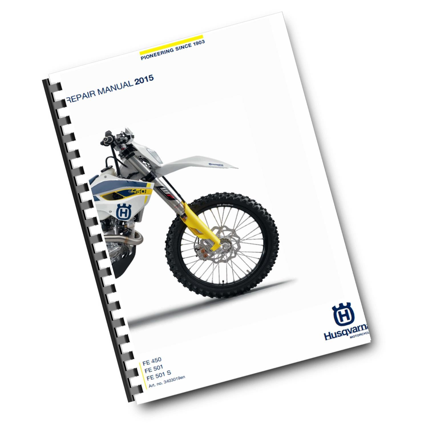HUSQVARNA FE 450 501 S 2015 REPAIR WORKSHOP SERVICE MANUAL REPRINTED COMB BOUND