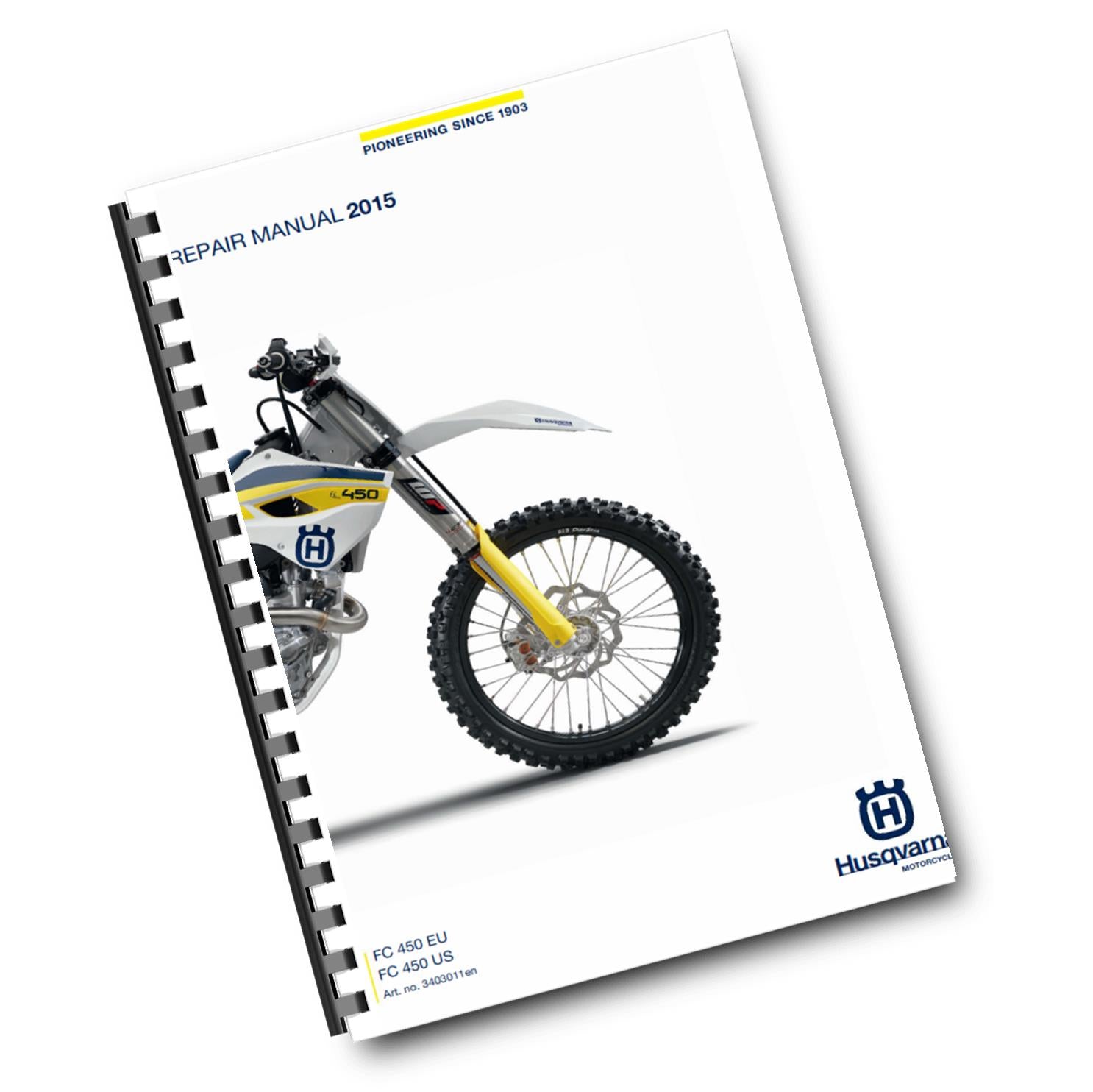 HUSQVARNA FC 450 EU US 2015 REPAIR WORKSHOP SERVICE MANUAL REPRINTED COMB BOUND