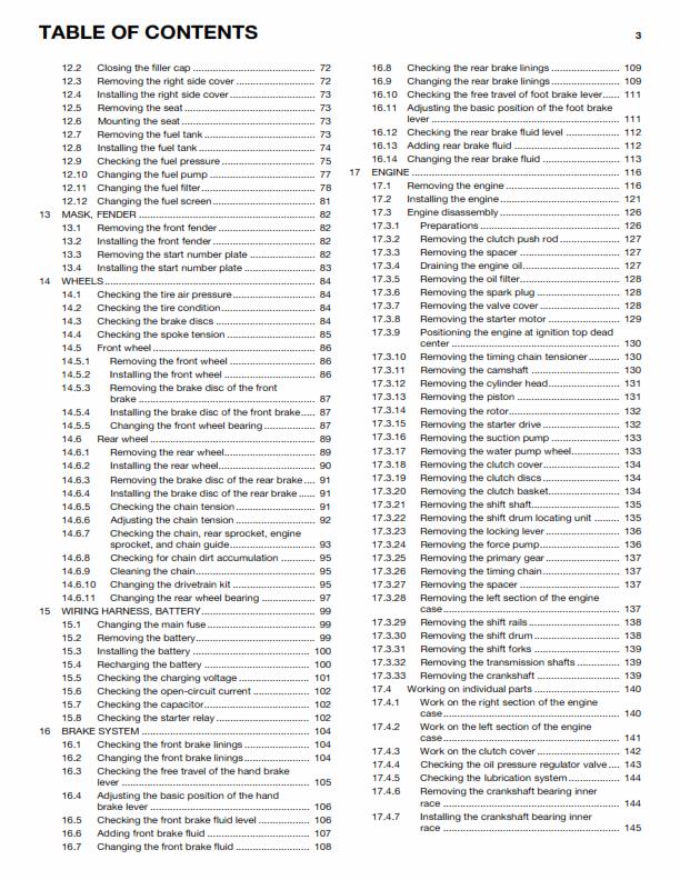 HUSQVARNA FC 250 2015 REPAIR WORKSHOP SERVICE MANUAL REPRINTED COMB BOUND