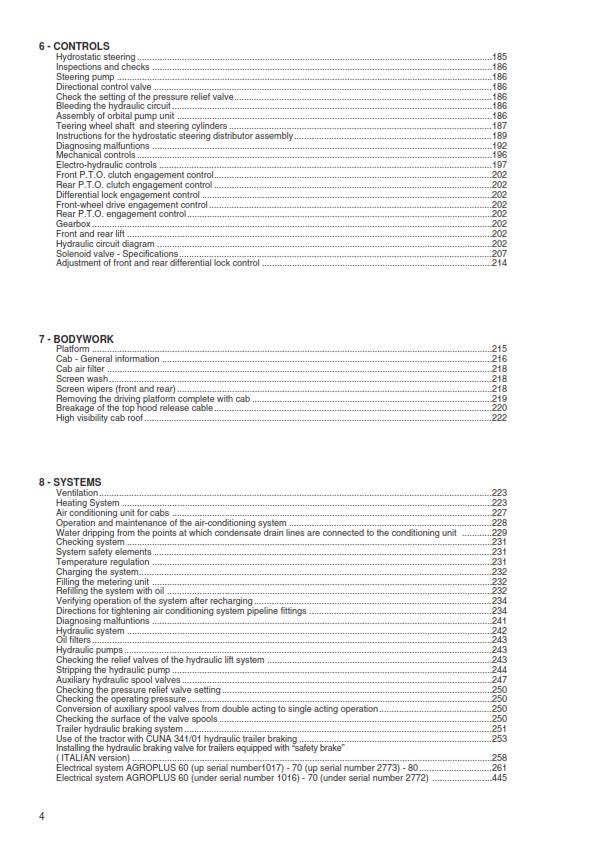 AGROPLUS 60 70 80 WORKSHOP SERVICE REPAIR MANUAL REPRINTED 2003 EDITION