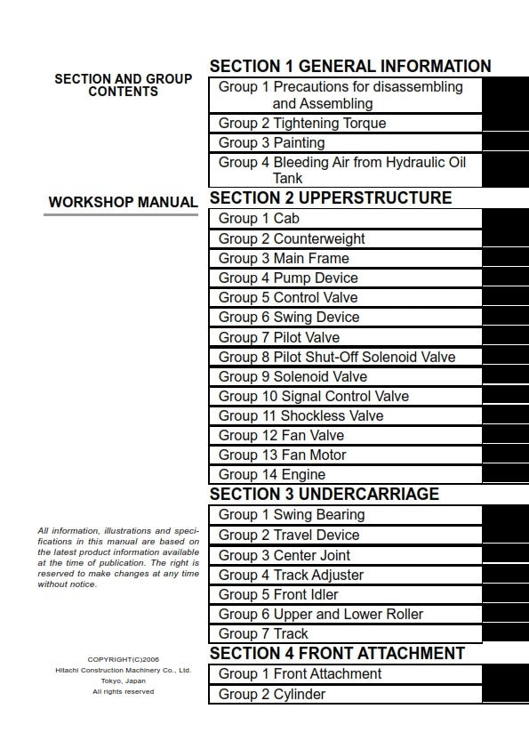 HITACHI ZAXIS 450-3 450LC-3 470H-3 470LCH-3 500LC-3 520LCH-3 WORKSHOP REPRINTED