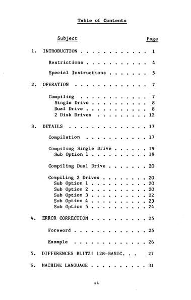 COMMODORE 128 BLITZ BASIC COMPILER INSTRUCTION MANUAL REPRINTED 1985