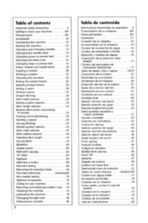 SINGER 5805 SEWING MACINE INSTRUCTION MANUAL REPRINTED COMB BOUND 1997