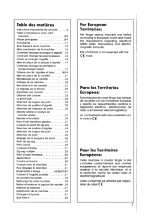 SINGER 5805 SEWING MACINE INSTRUCTION MANUAL REPRINTED COMB BOUND 1997