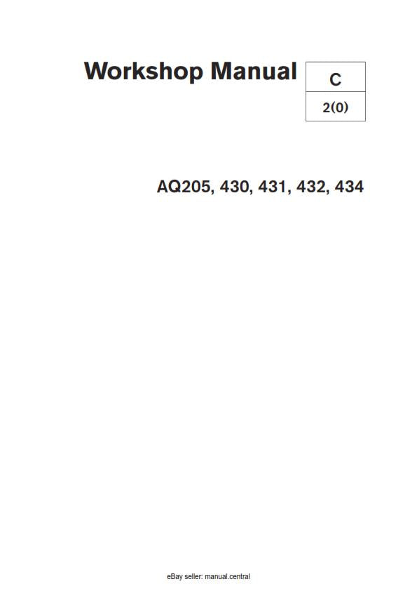 VOLVO PENTA AQ205 430 431 432 434 WORKSHOP SERVICE MANUAL REPRINTED 10-2000