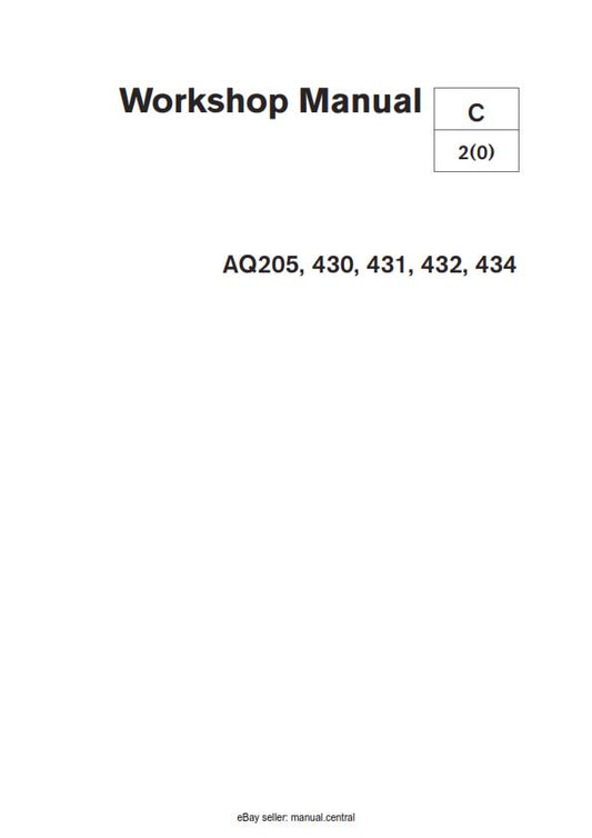 VOLVO PENTA AQ205 430 431 432 434 WORKSHOP SERVICE MANUAL REPRINTED 10-2000