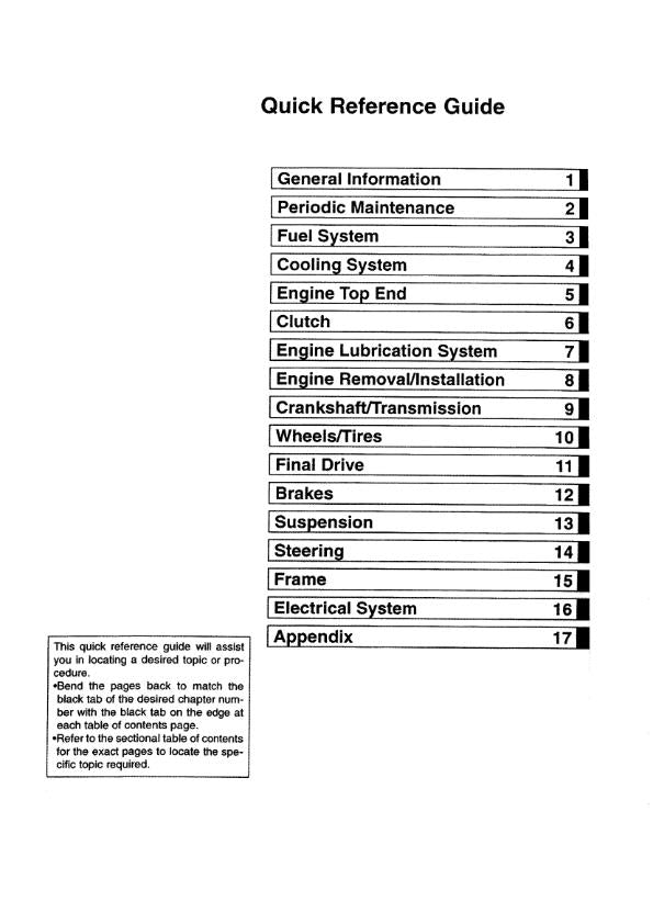 KAWASAKI MOTORCYCLE ZZR1200 C1 C2 C3 D1 SERVICE MANUAL REPRINTED COMB BOUND