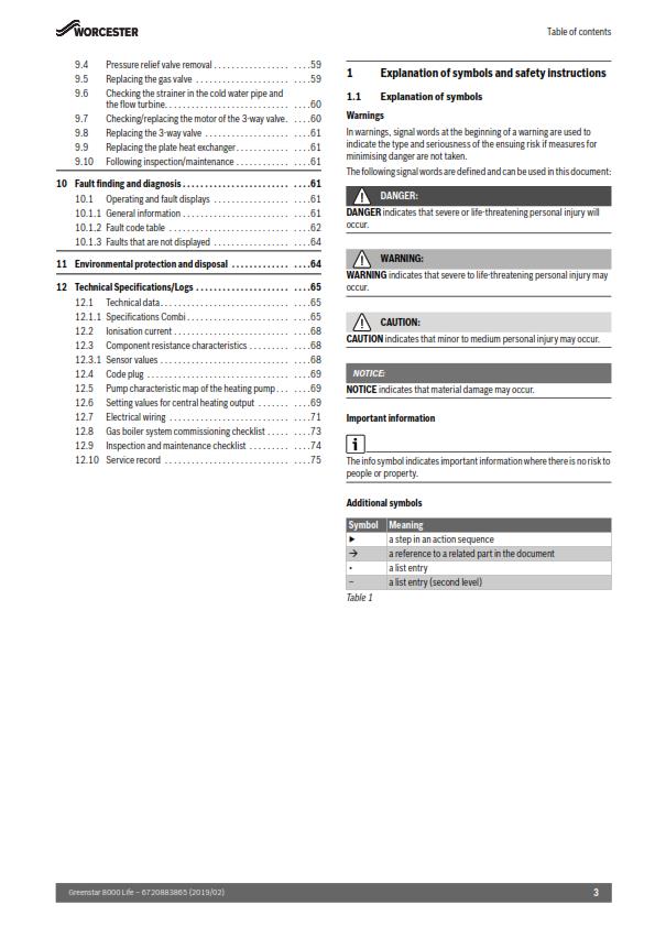 WORCESTER GREENSTAR 8000 LIFE GR8300iW C INSTALLATION MANUAL REPRINTED