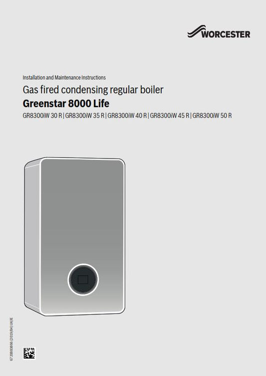 WORCESTER GREENSTAR 8000 LIFE GR8300iW R INSTALLATION MANUAL REPRINTED