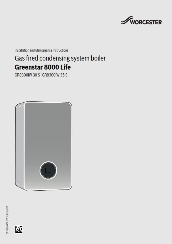 WORCESTER GREENSTAR 8000 LIFE GR8300iW S INSTALLATION MANUAL REPRINTED