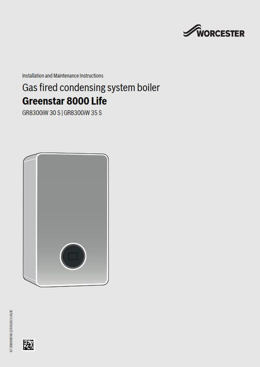 WORCESTER GREENSTAR 8000 LIFE GR8300iW S INSTALLATION MANUAL REPRINTED