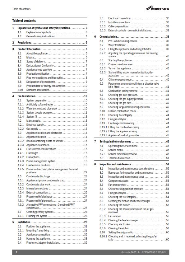 WORCESTER GREENSTAR 8000 LIFE GR8300iW S INSTALLATION MANUAL REPRINTED