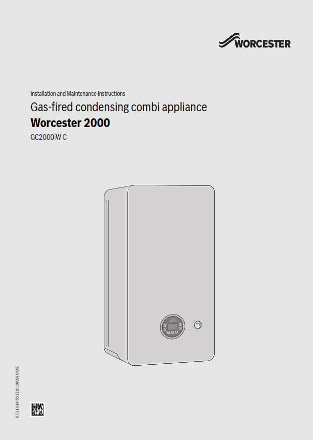 WORCESTER 2000 GC2000iW C INSTALLATION & MAINTENANCE MANUAL REPRINTED