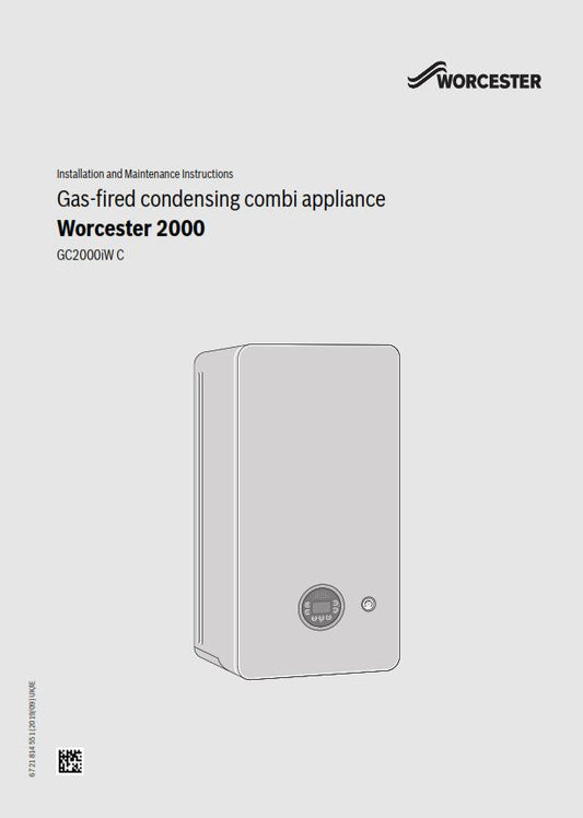WORCESTER 2000 GC2000iW C INSTALLATION & MAINTENANCE MANUAL REPRINTED