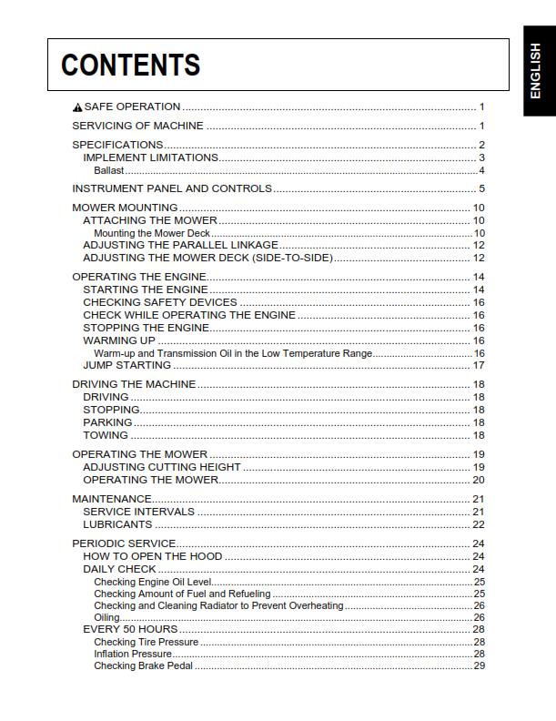KUBOTA RIDING MOWER G2160 OPERATOR MANUAL REPRINTED COMB BOUND