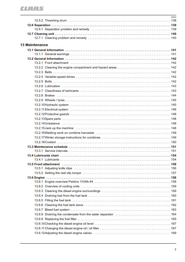 CLAAS CROP TIGER 30 OPERATOR MANUAL REPRINTED