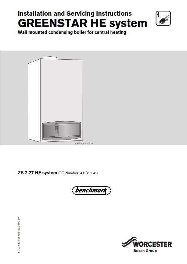 WORCESTER GREENSTAR HE SYSTEM INSTALLATION SERVICING MANUAL REPRINTED
