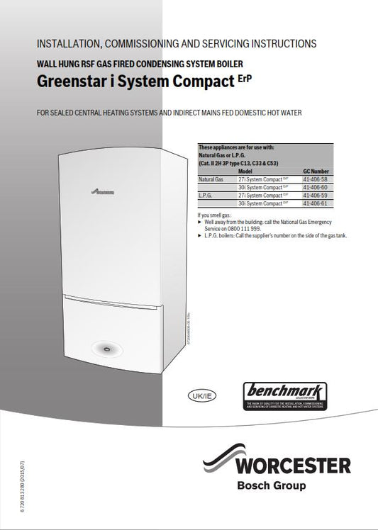 WORCESTER GREENSTAR i SYSTEM COMPACT ErP INSTALLATION SERVICING MANUAL REPRINT