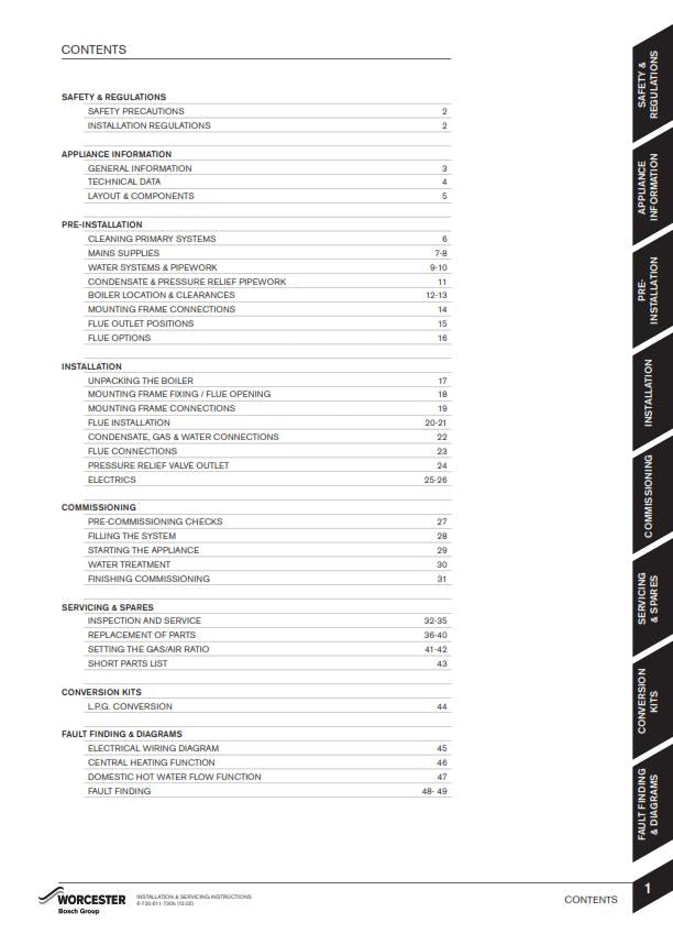 WORCESTER GREENSTAR HIGHFLOW 440 INSTALLATION SERVICING MANUAL REPRINT