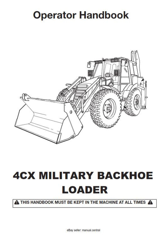 JCB  4CX BACKHOE LOADER OPERATOR MANUAL MAR 96 EDITION REPRINTED