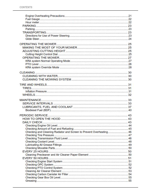 KUBOTA LAWN TRACTOR GR2020G GR2120 GR2120AU OPERATORS MANUAL REPRINTED 2017