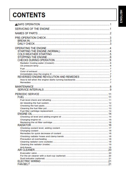KUBOTA M-E D1503 D1703 D1803 V2003 V2203 V2403 V2403 OPERATOR MANUAL REPRINTED