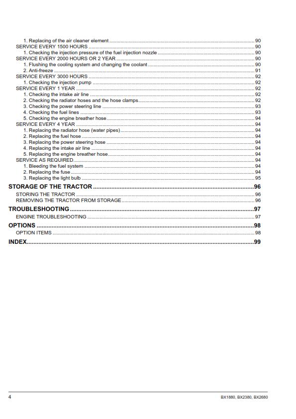 KUBOTA TRACTOR BX1880 BX2380 BX2680 OPERATOR MANUAL REPRINTED 2016 EDITION