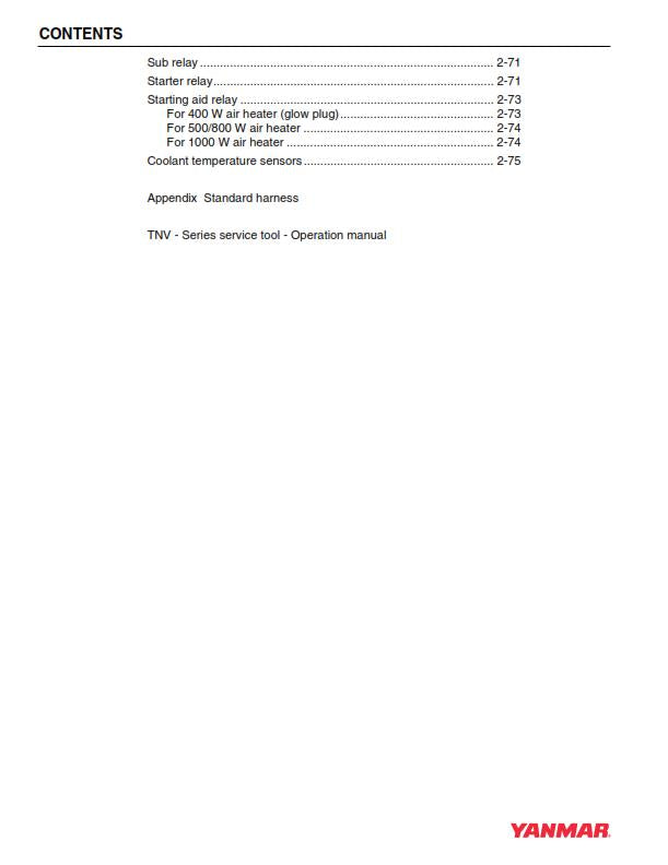 HYUNDAI TNV SERIES ELECTRONIC CONTROL MANUAL YANMAR ENGINES REPRINTED
