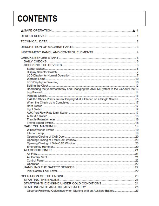 KUBOTA EXCAVATOR U35-4 OPERATORS MANUAL REPRINT COMB BOUND 2012 EDITION